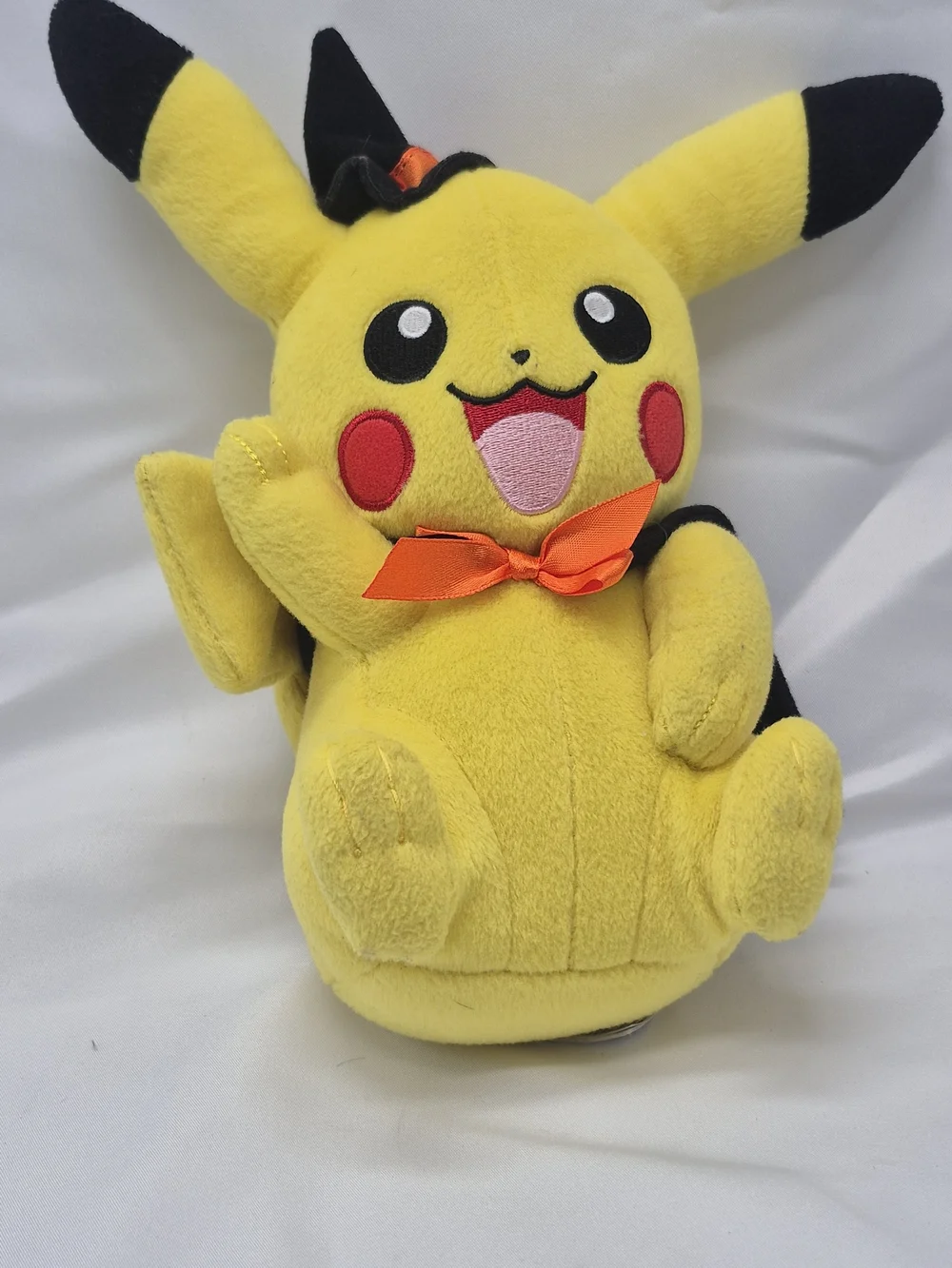 Pikachu Plush Toy - Yellow Halloween Bow Edition